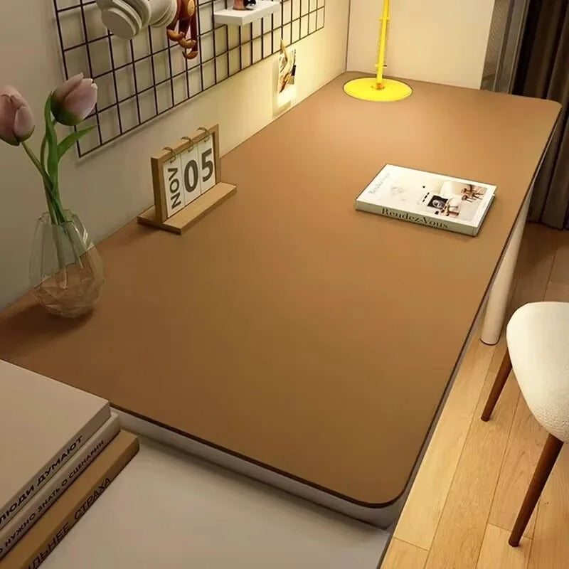 Minimalist Vegan Leather Desk Mat – Non-Slip & Waterproof