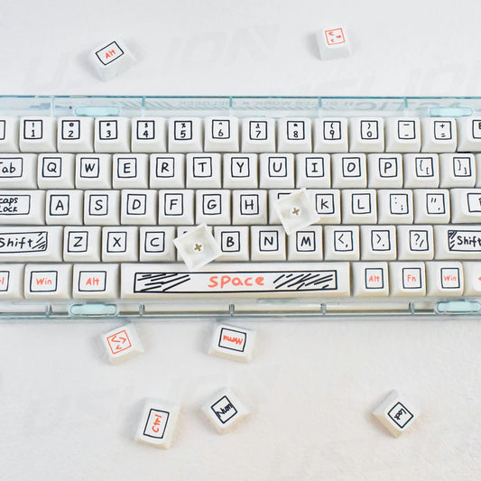 The Comic-Sketch Graffiti PBT Keycap Set (125 Keys)