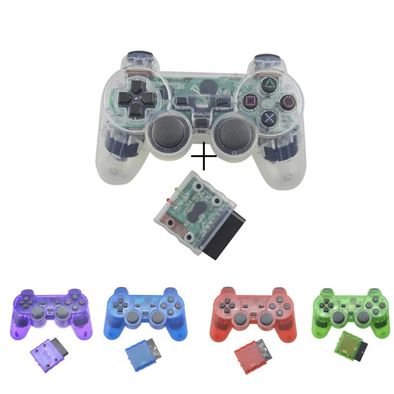 2.4GHz Wireless PS2-Style Gamepad for Retro Gaming