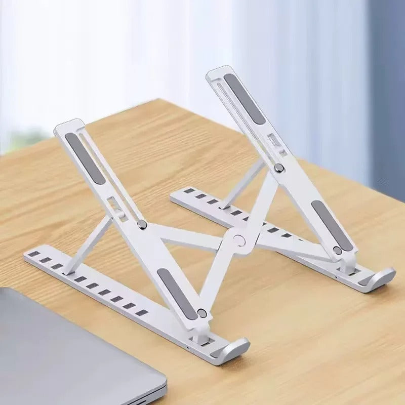 Ergonomic Aluminum Laptop Stand | Adjustable Foldable Portable Desktop Riser