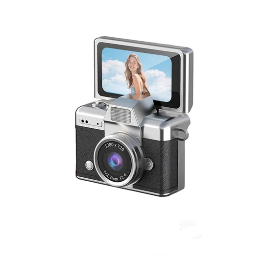 Retro Vintage Mini Digital Camera Starter Kit (Includes 64GB MicroSD Card)
