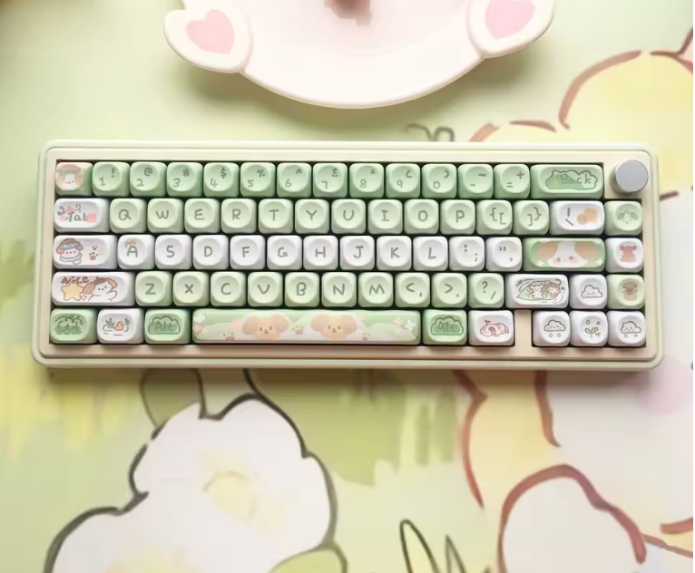 The Cozy-Puppy Theme MOA Profile PBT Keycap Set (95 Keys)