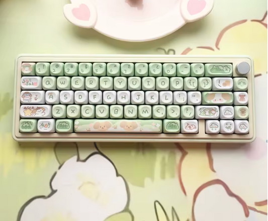 The Cozy-Puppy Theme MOA Profile PBT Keycap Set (95 Keys)