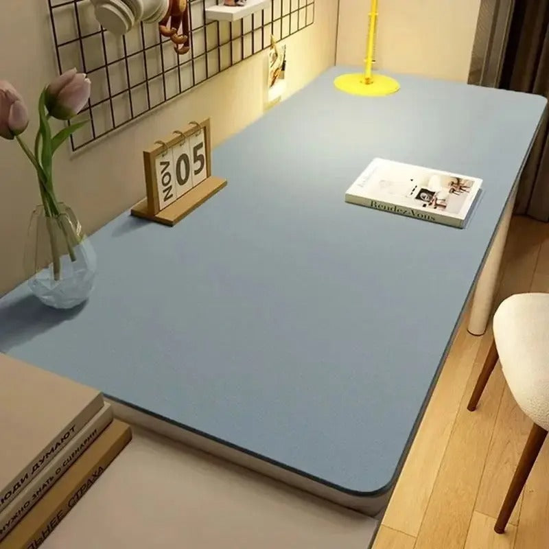 Minimalist Vegan Leather Desk Mat – Non-Slip & Waterproof