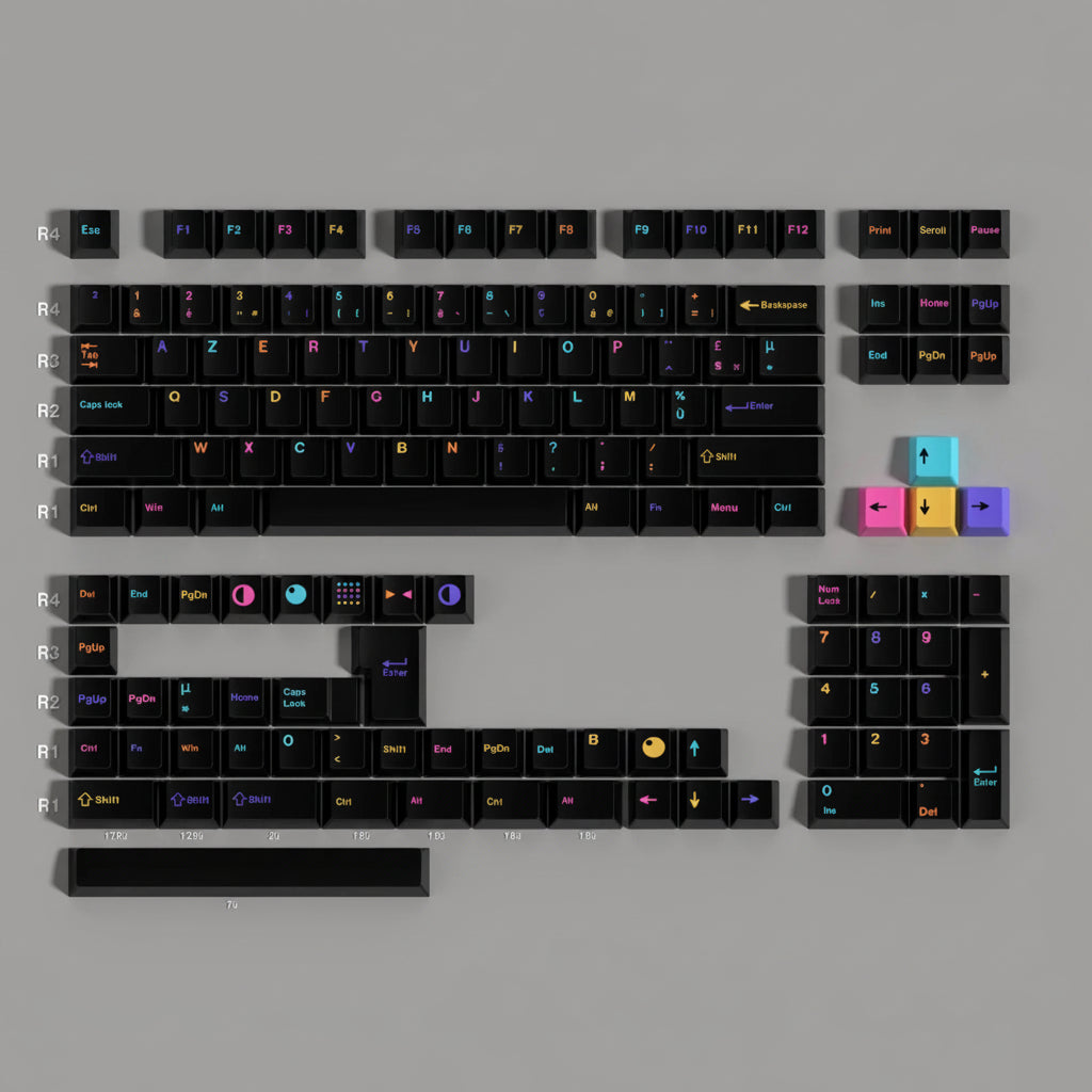French AZERTY Cherry Profile PBT Keycap Set — 142 Keys