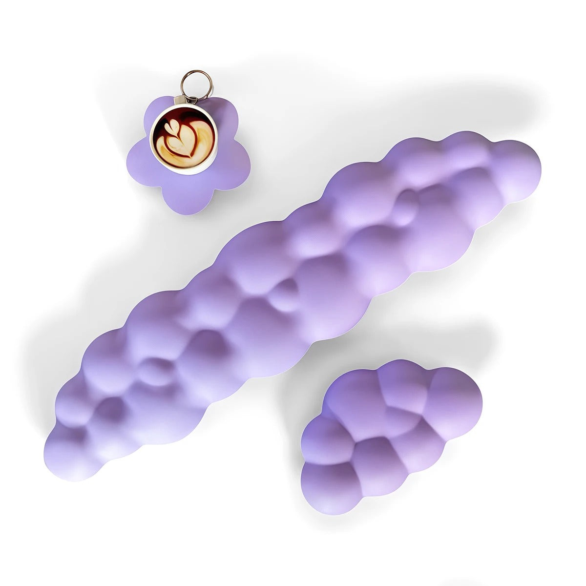 Dreamy Cloud Ergonomic Wrist Rest & Coaster Set (3-Piece Bundle)