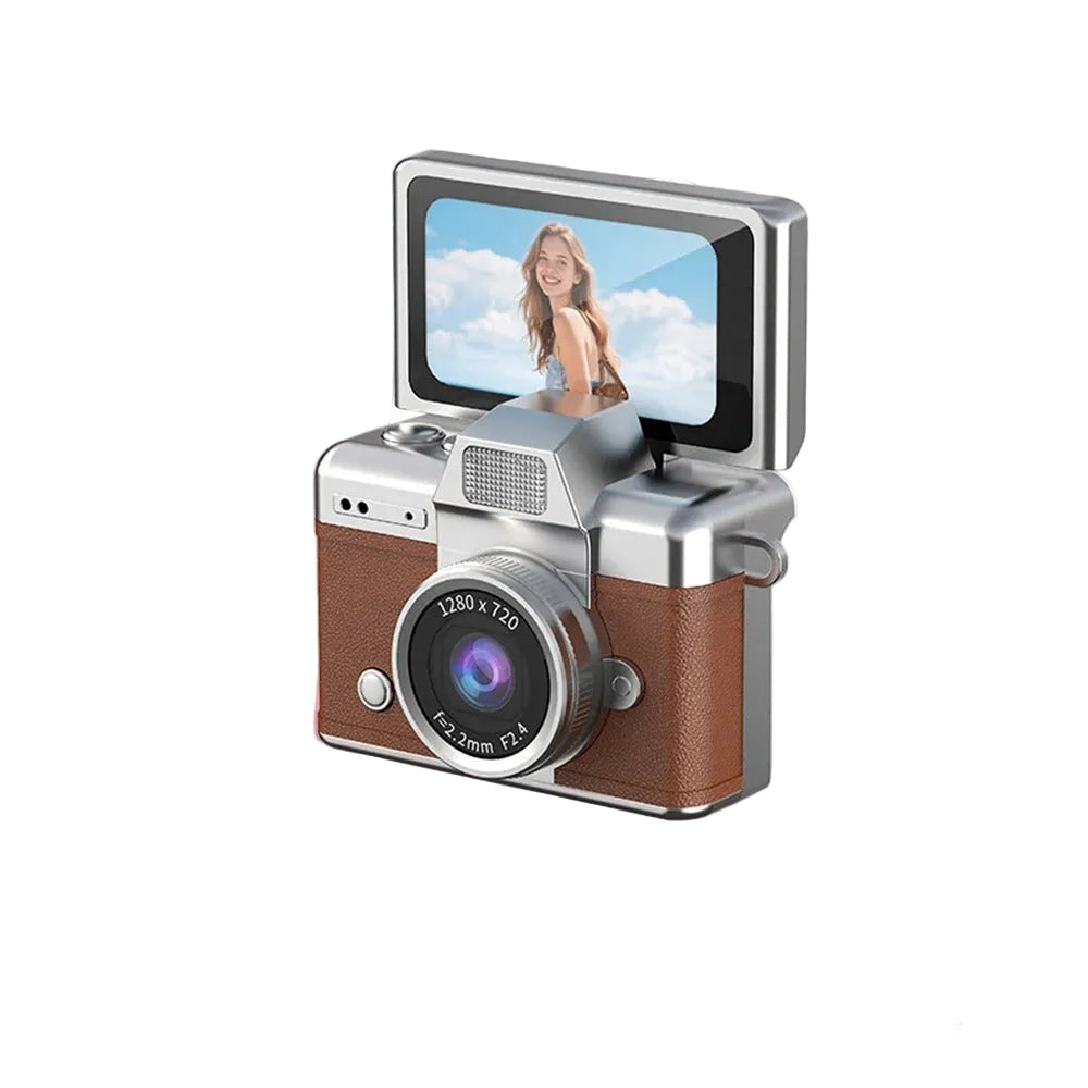 Retro Vintage Mini Digital Camera Starter Kit (Includes 64GB MicroSD Card)