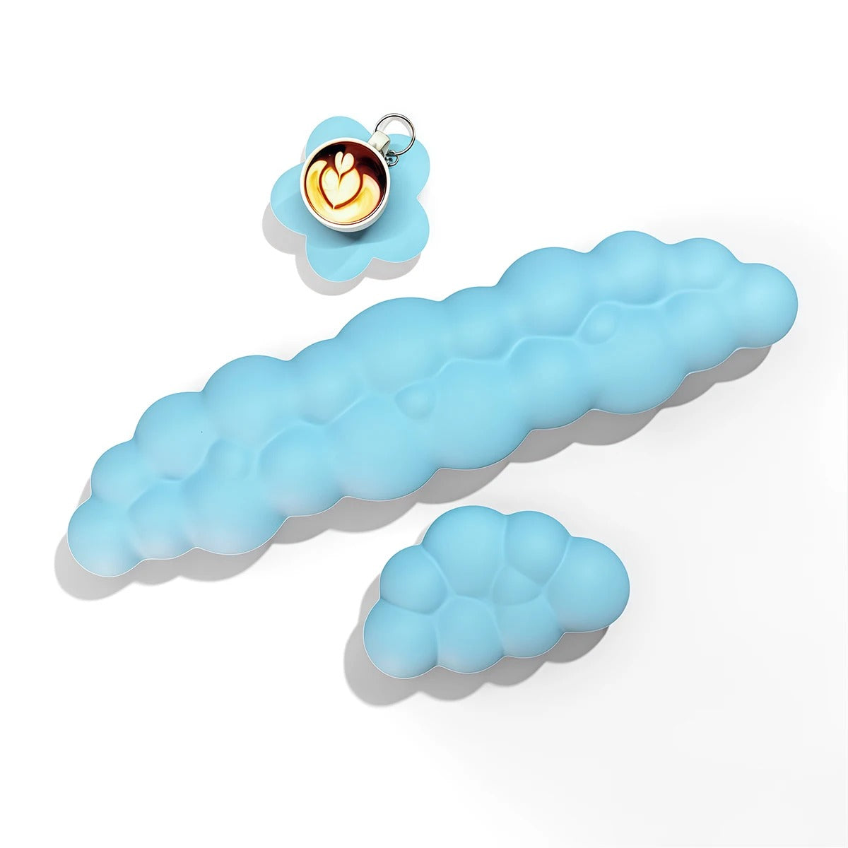 Dreamy Cloud Ergonomic Wrist Rest & Coaster Set (3-Piece Bundle)