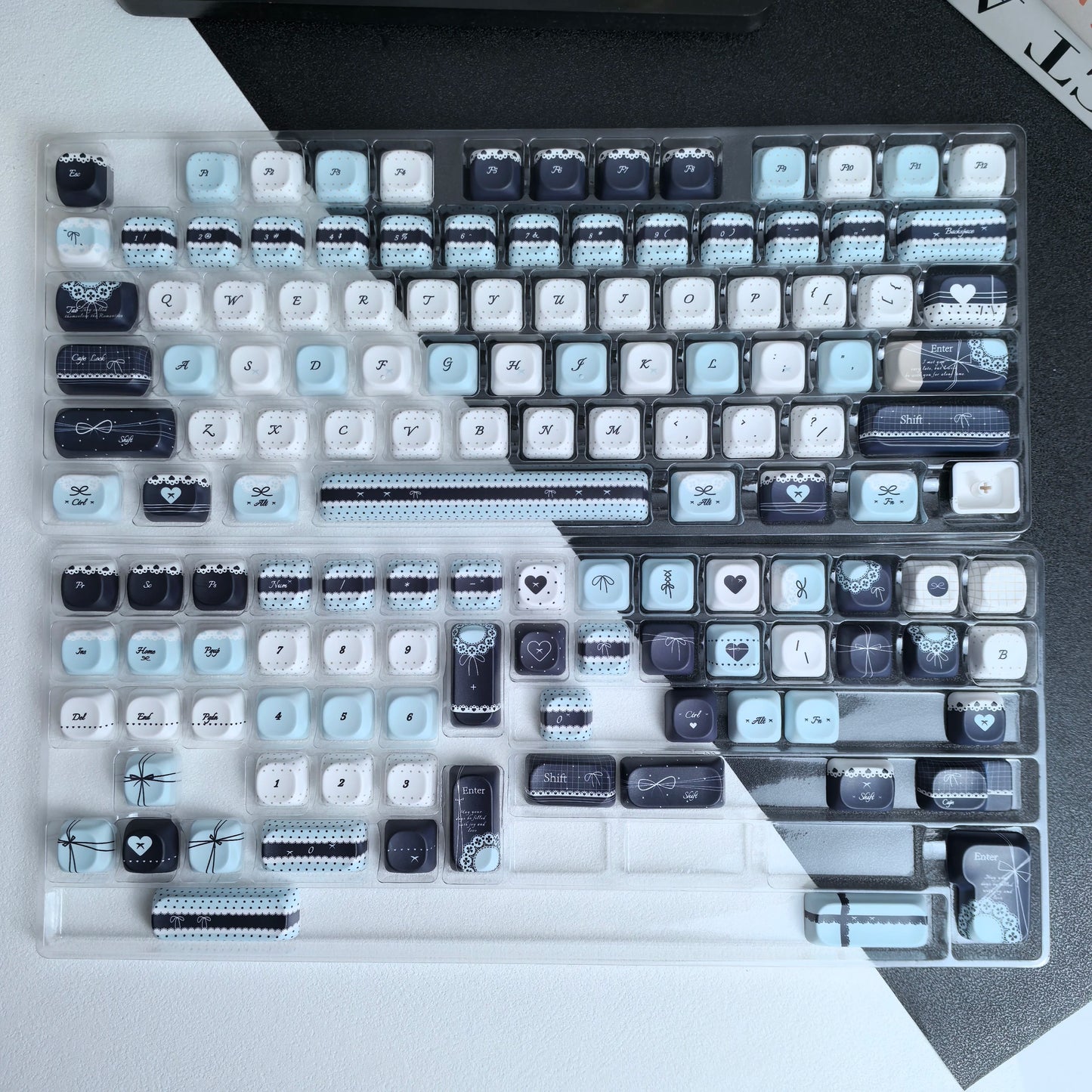 Soft Pastel MOA PBT Keycap Set — 130 Keys | ANSI & ISO Compatible