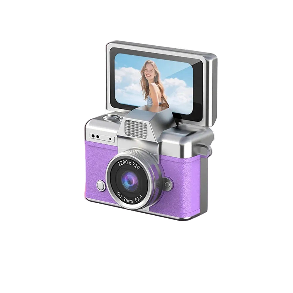 Retro Vintage Mini Digital Camera Starter Kit (Includes 64GB MicroSD Card)