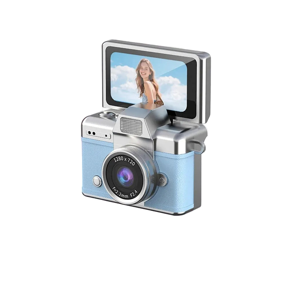 Retro Vintage Mini Digital Camera Starter Kit (Includes 64GB MicroSD Card)