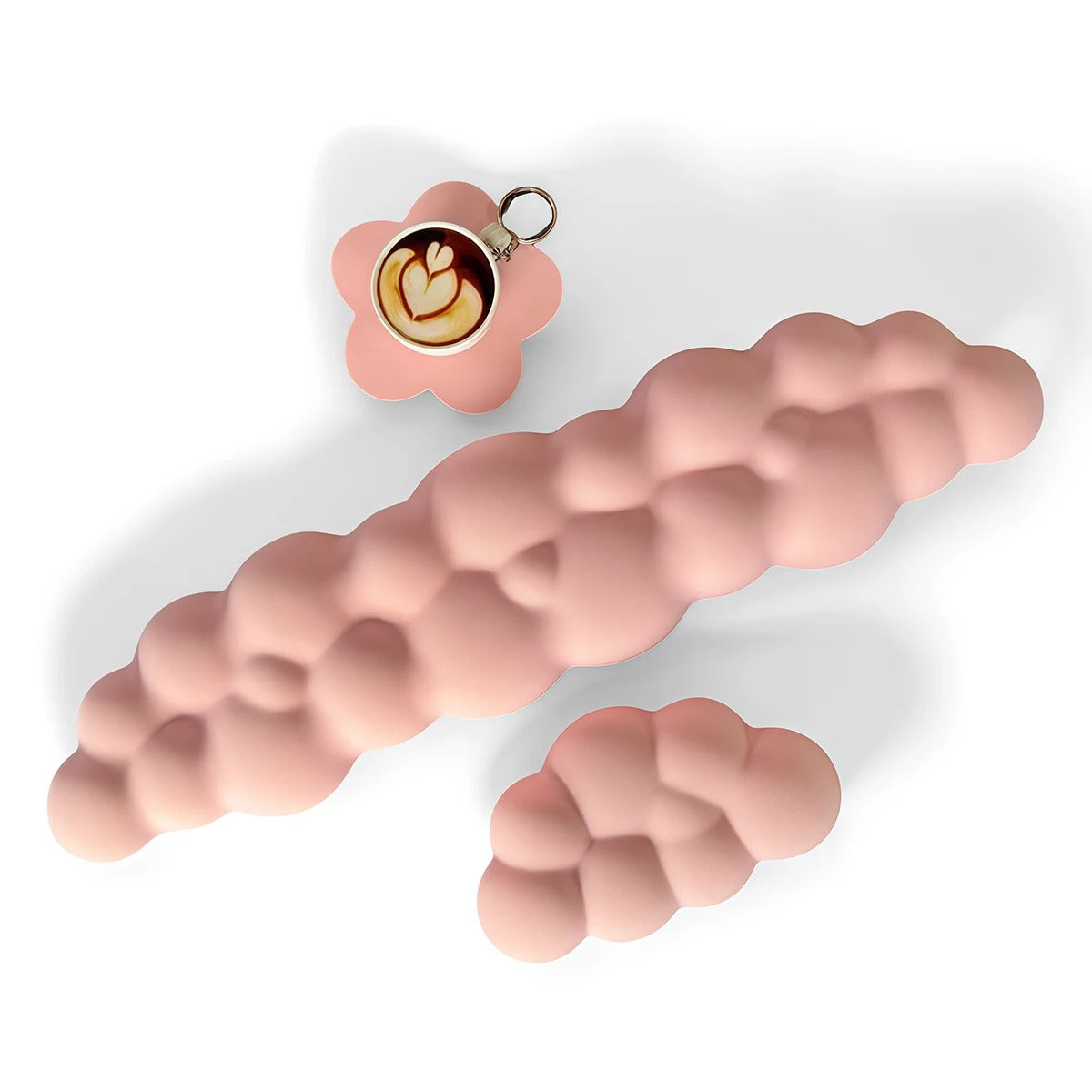 Dreamy Cloud Ergonomic Wrist Rest & Coaster Set (3-Piece Bundle)