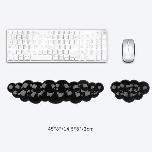 Crystal Bubble Silicone Wrist Rest Set (2-Piece Ergonomic Support)