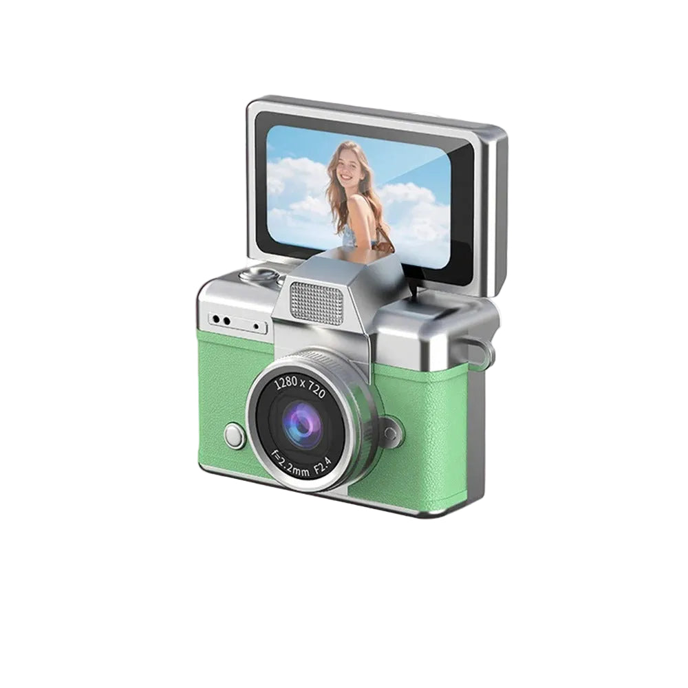 Retro Vintage Mini Digital Camera Starter Kit (Includes 64GB MicroSD Card)