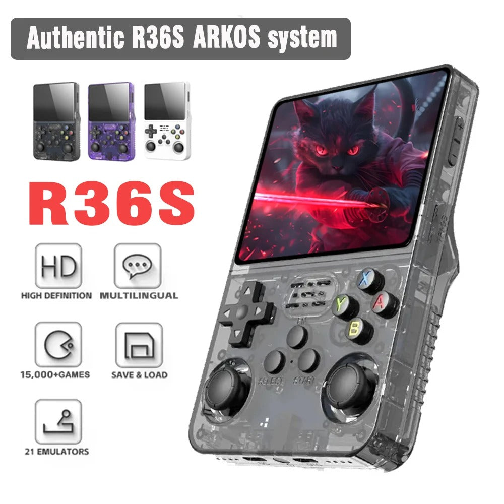 R36S Retro Handheld Gaming Console (ArkOS Linux / 128GB Edition)