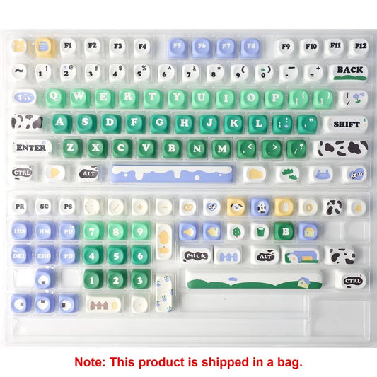 Moo Moo Cow Custom Keycap Set | Aesthetic MOA Profile Premium PBT Keycaps