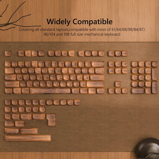 Wood Theme Custom Keycap Set | Aesthetic MOA Profile Premium PBT Keycaps