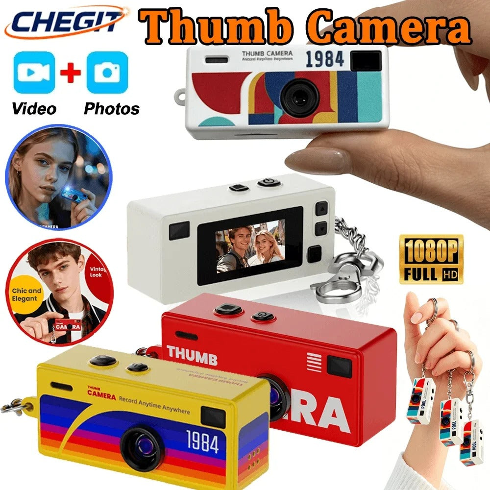 Retro 1984 Pocket Thumb Camera Starter Kit (Includes 64GB MicroSD Card)