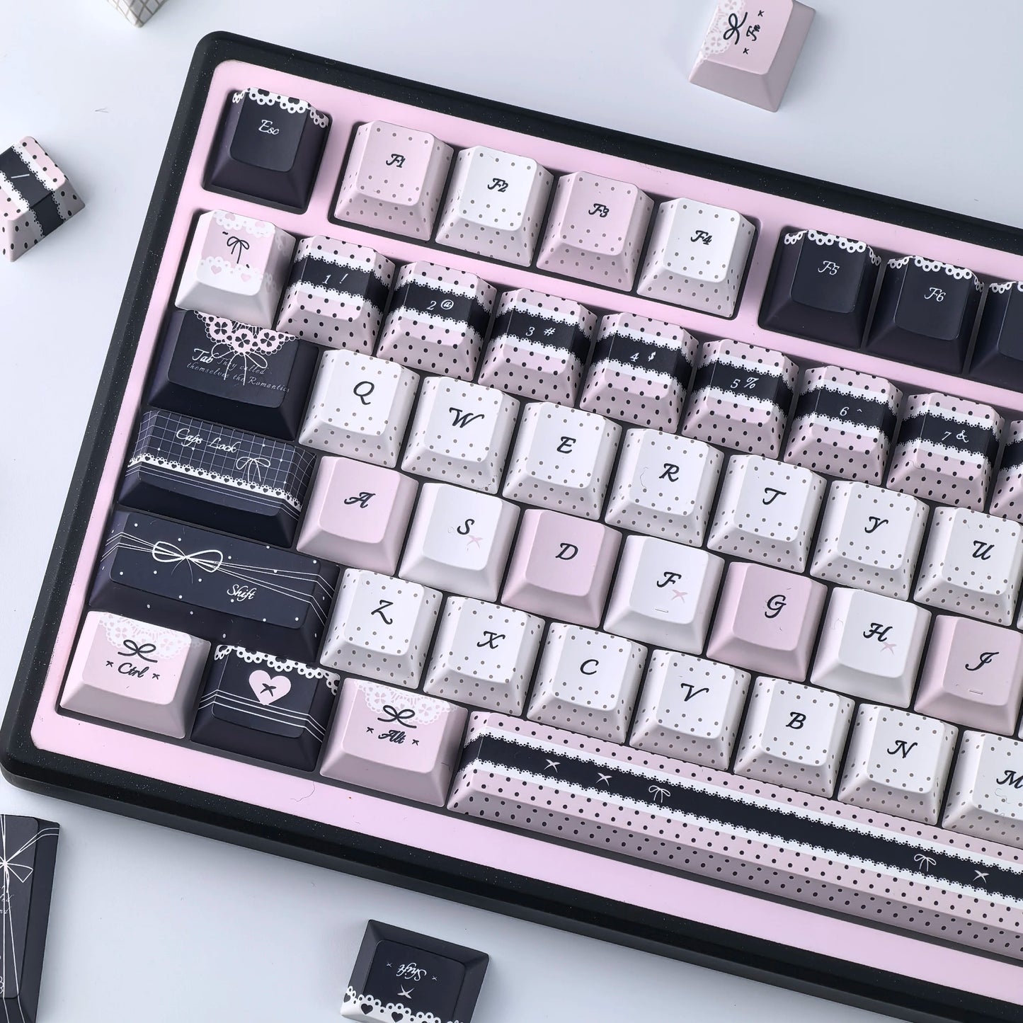 Soft Pastel MOA PBT Keycap Set — 130 Keys | ANSI & ISO Compatible