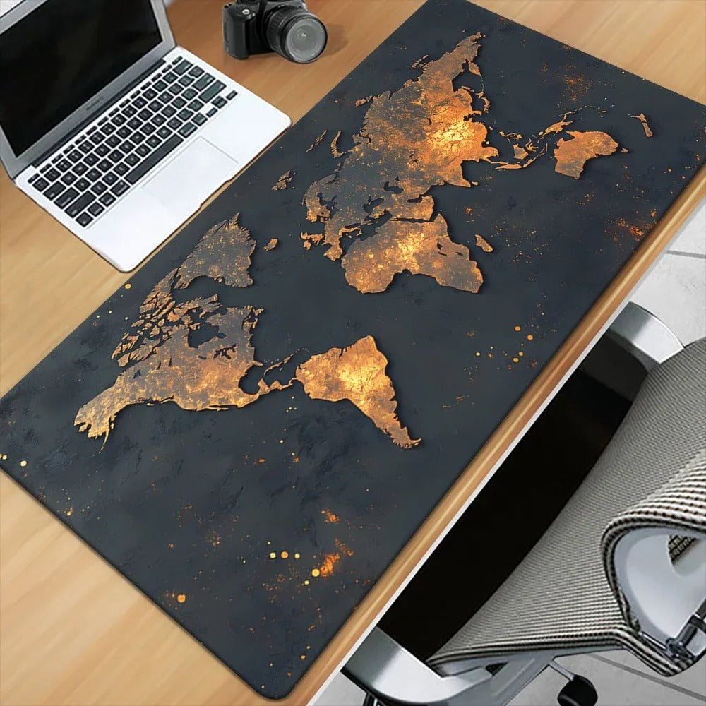 World Map Extended Desk Mat for Office, Study & Keyboard Setups