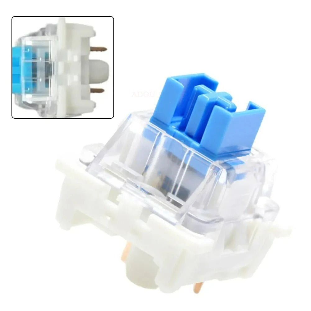 Premium Tactile Keyboard Switches | Pre-Lubed 3-Pin MX Compatible (50-Pack)