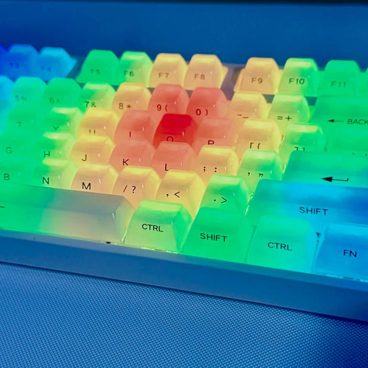 Foggy Crystal Translucent PC Keycap Set — 115 Keys