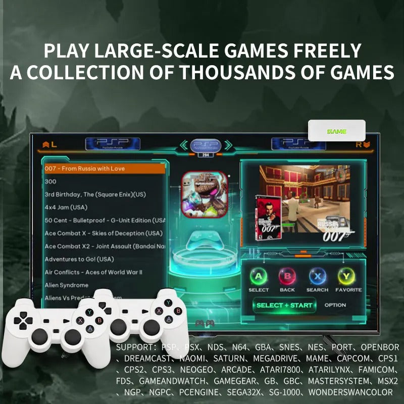 RetroDeskStudio 4K Retro Game Console - 128GB (10,000+ Games)