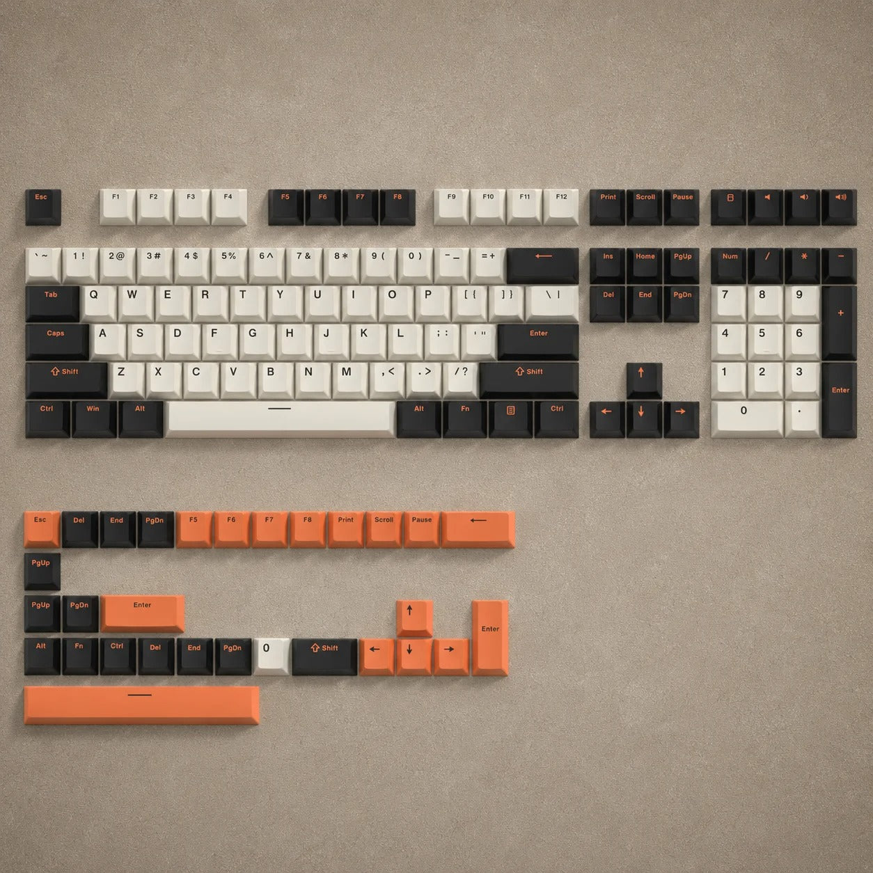138-Tasten Retro PBT Double-Shot Tastenkappen-Set für mechanische Tastaturen