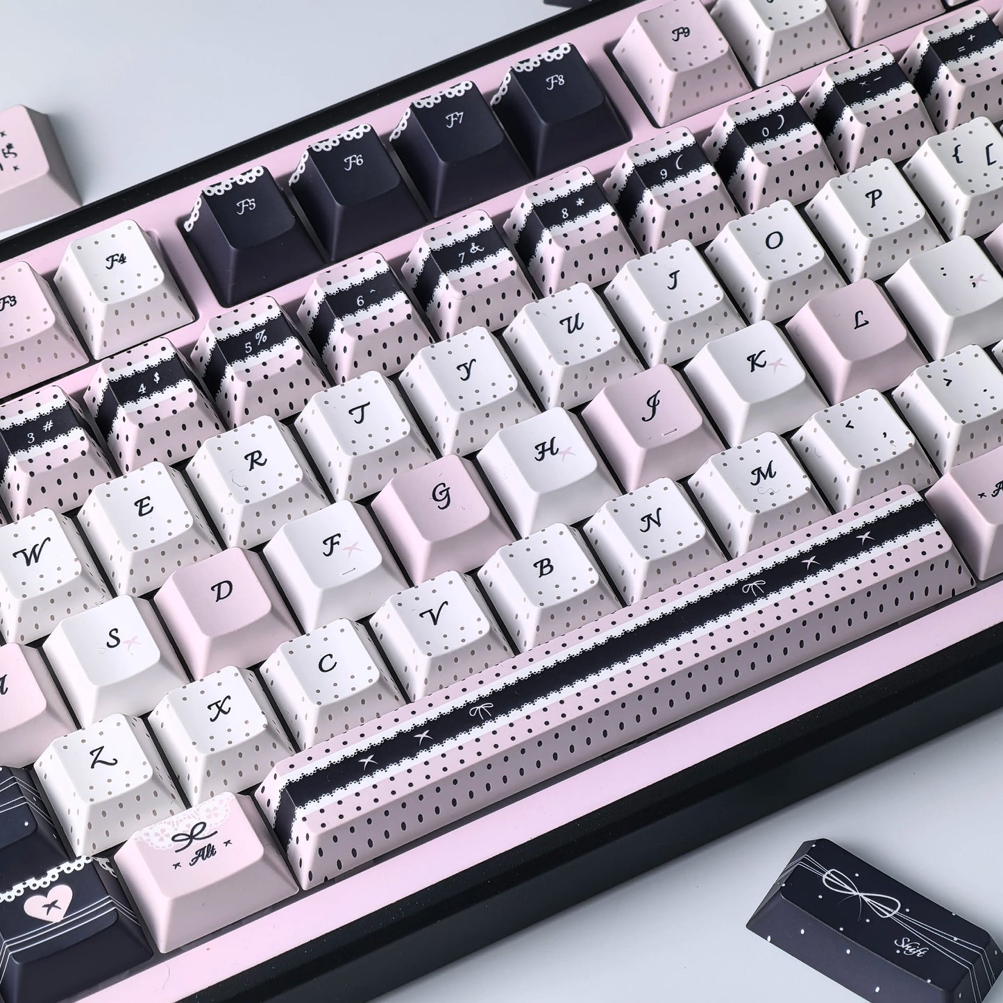 Soft Pastel MOA PBT Keycap Set — 130 Keys | ANSI & ISO Compatible