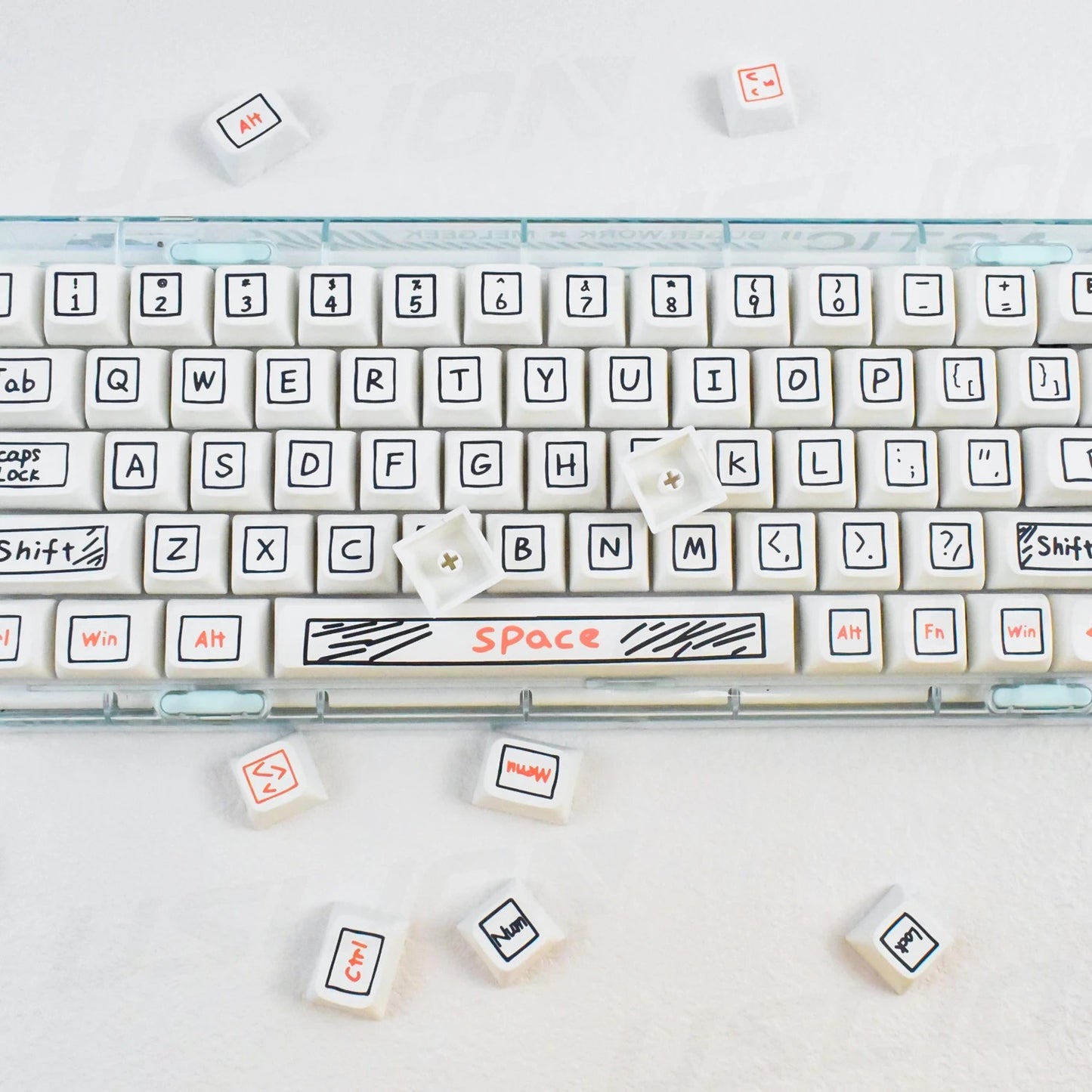 The Comic-Sketch Graffiti PBT Keycap Set (125 Keys)