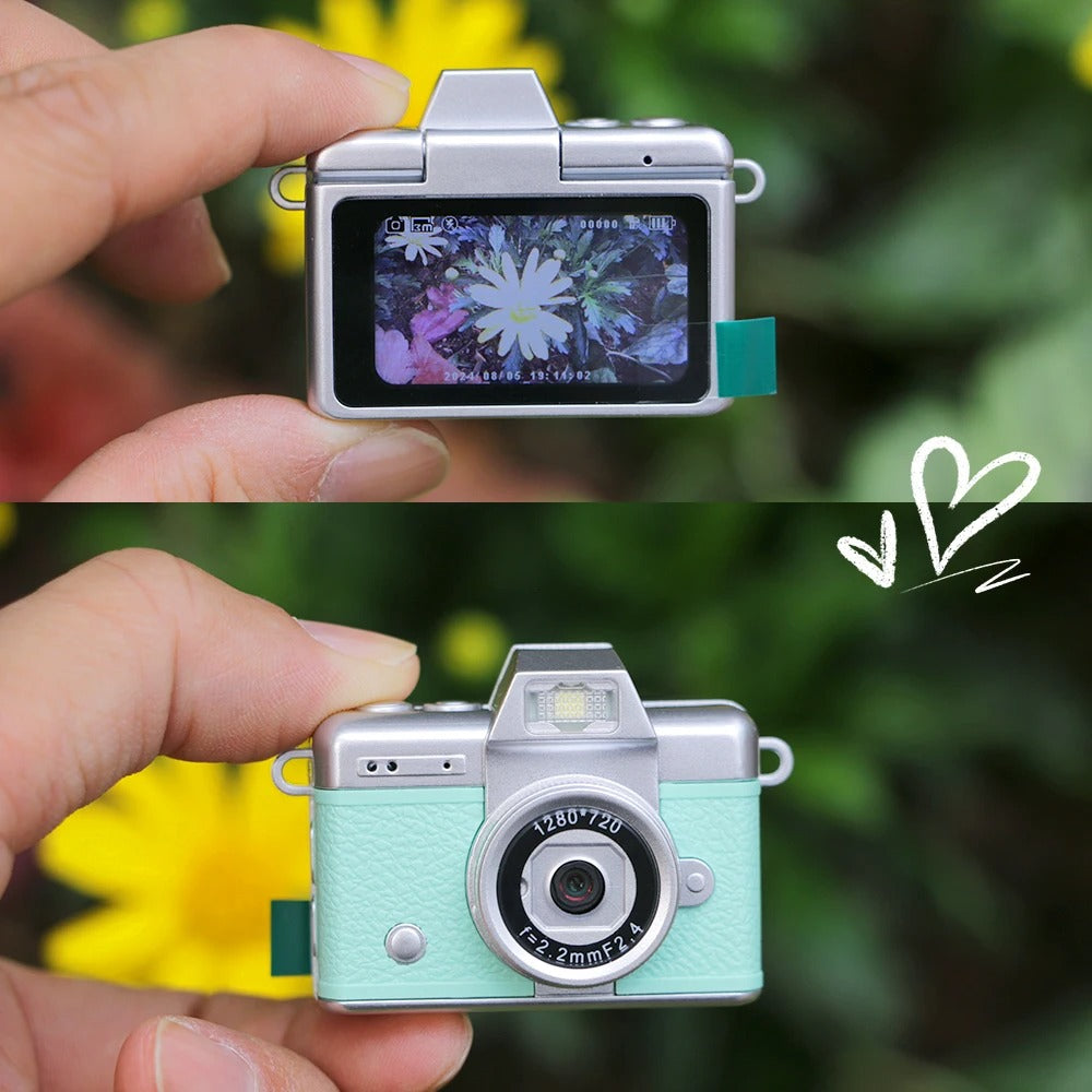 Retro Vintage Mini Digital Camera Starter Kit (Includes 64GB MicroSD Card)