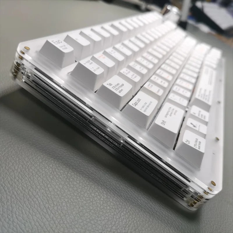 Programmer Style Minimalist White Keycap Set | 131-Key Cherry Profile Premium PBT Custom Keys