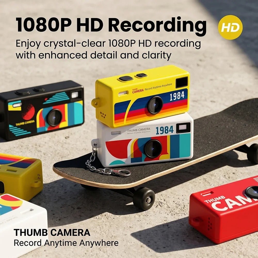 Retro 1984 Pocket Thumb Camera Starter Kit (Includes 64GB MicroSD Card)