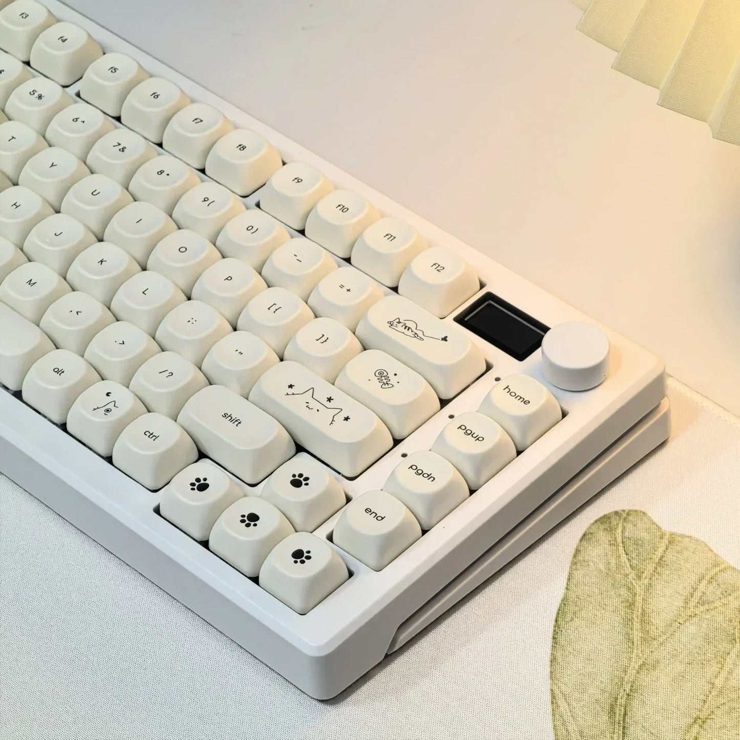 The Milky-Mochi Cat Theme PBT Keycap Set (124 Keys)