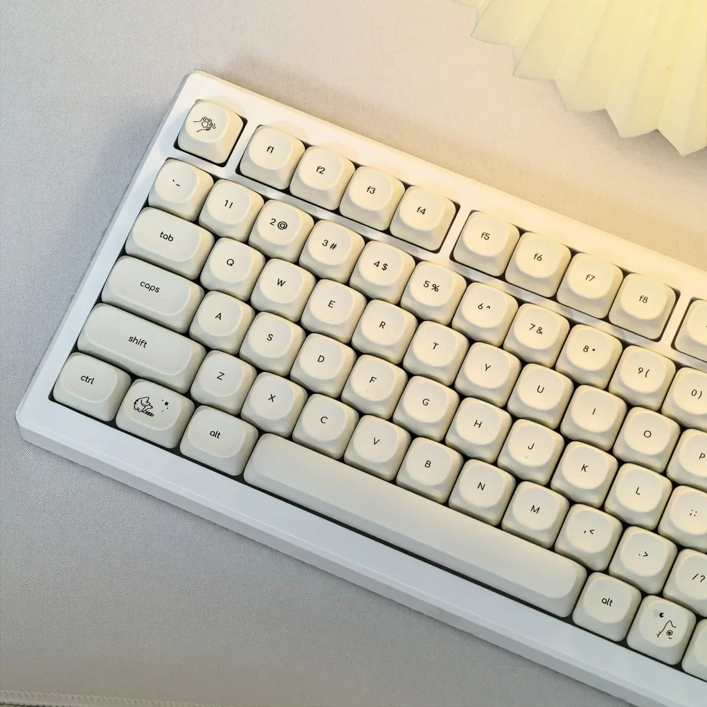 The Milky-Mochi Cat Theme PBT Keycap Set (124 Keys)