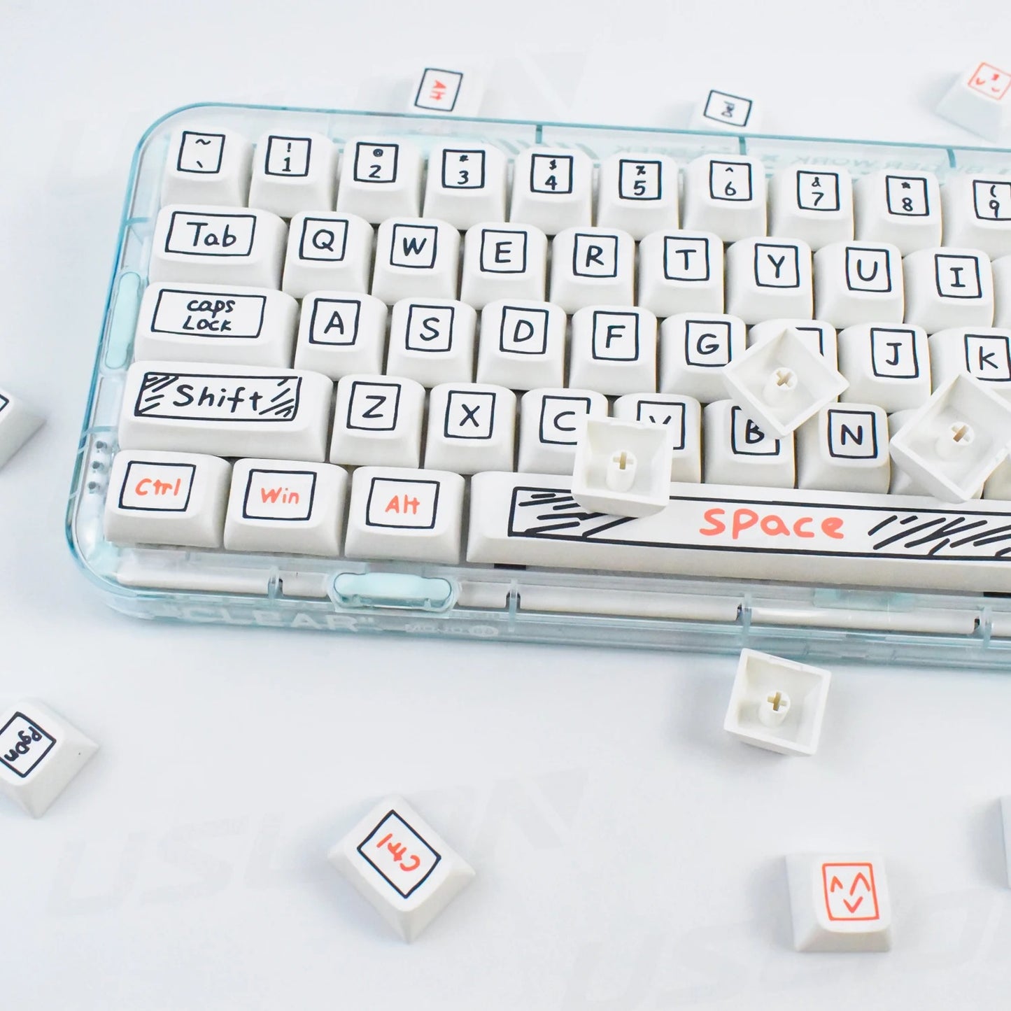 The Comic-Sketch Graffiti PBT Keycap Set (125 Keys)