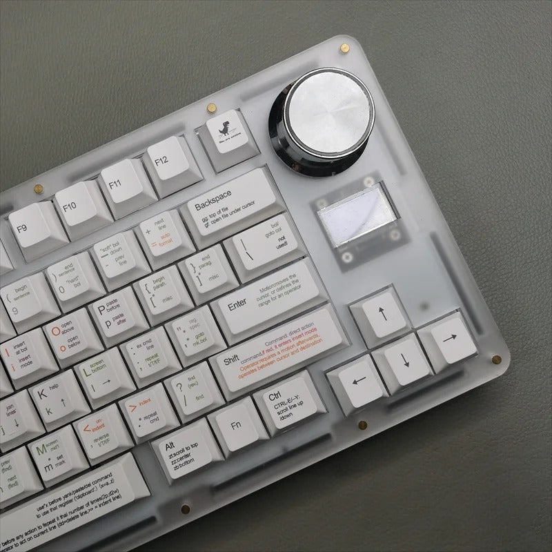 Programmer Style Minimalist White Keycap Set | 131-Key Cherry Profile Premium PBT Custom Keys