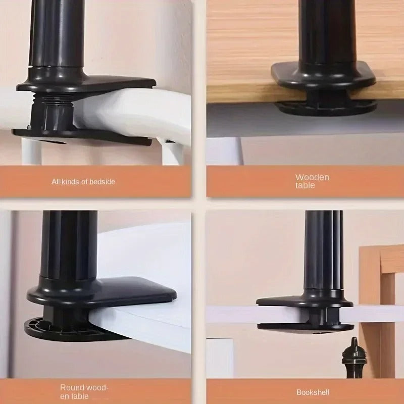 Flexible Gooseneck Phone & Tablet Mount | Adjustable Desktop Cantilever Clamp Stand