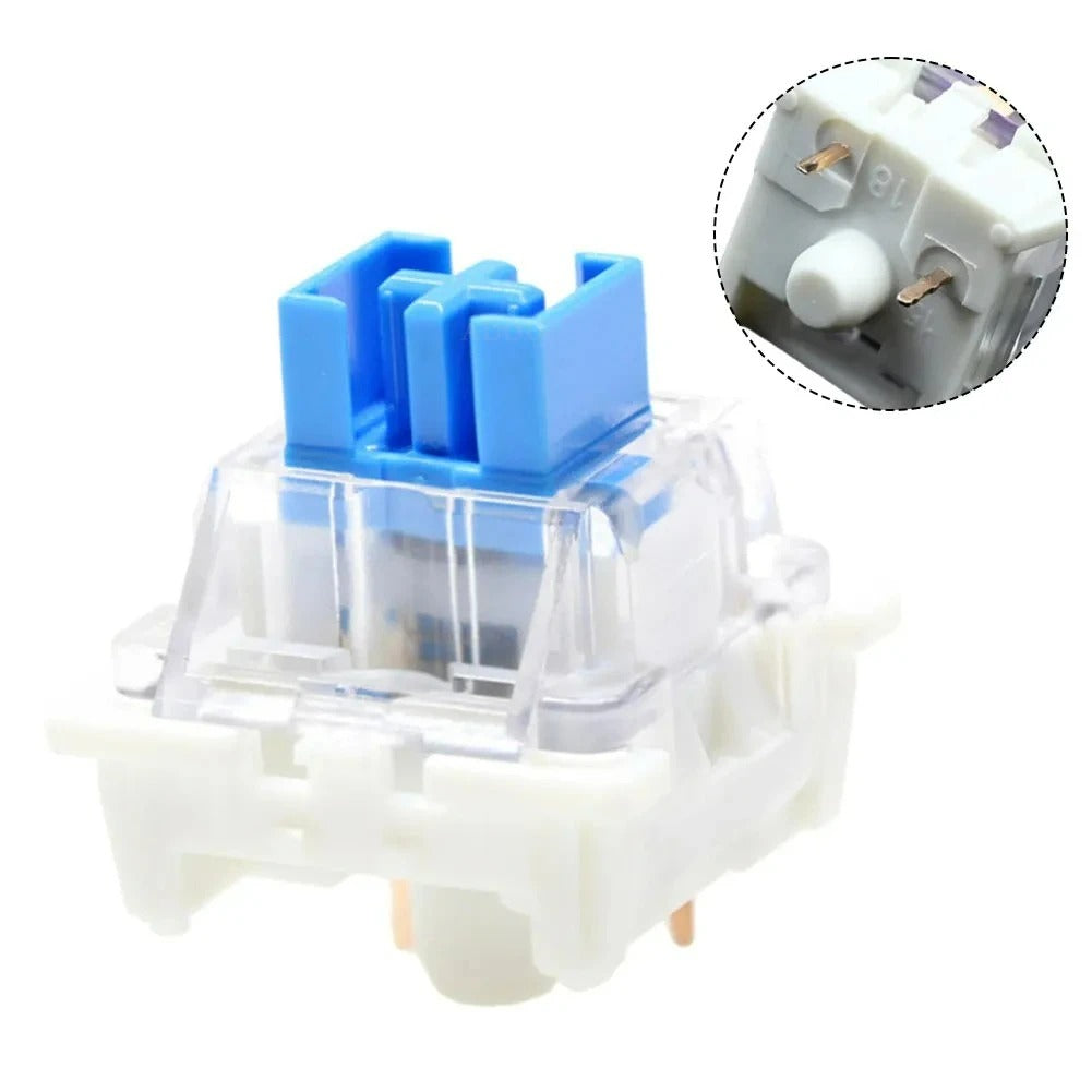 Premium Tactile Keyboard Switches | Pre-Lubed 3-Pin MX Compatible (50-Pack)