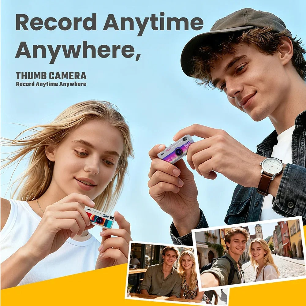 Retro 1984 Pocket Thumb Camera Starter Kit (Includes 64GB MicroSD Card)
