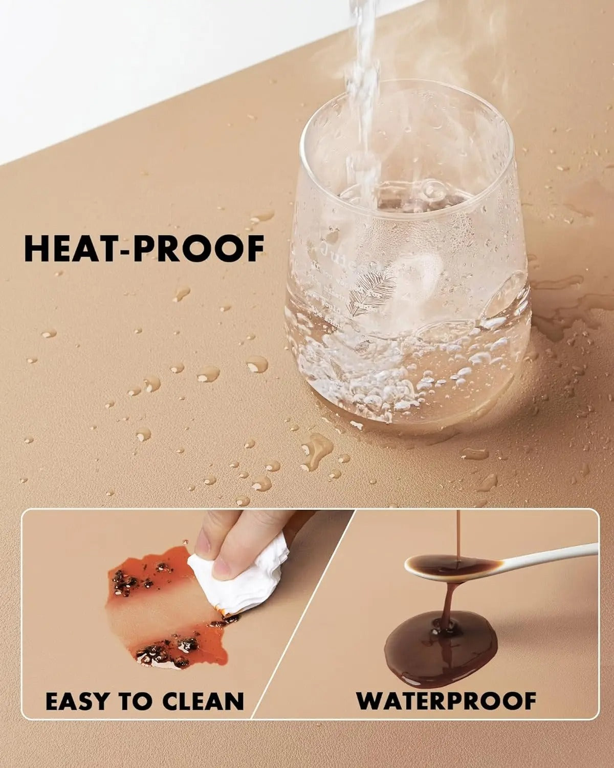 Double-Sided Cork Desk Mat for Aesthetic Workspaces