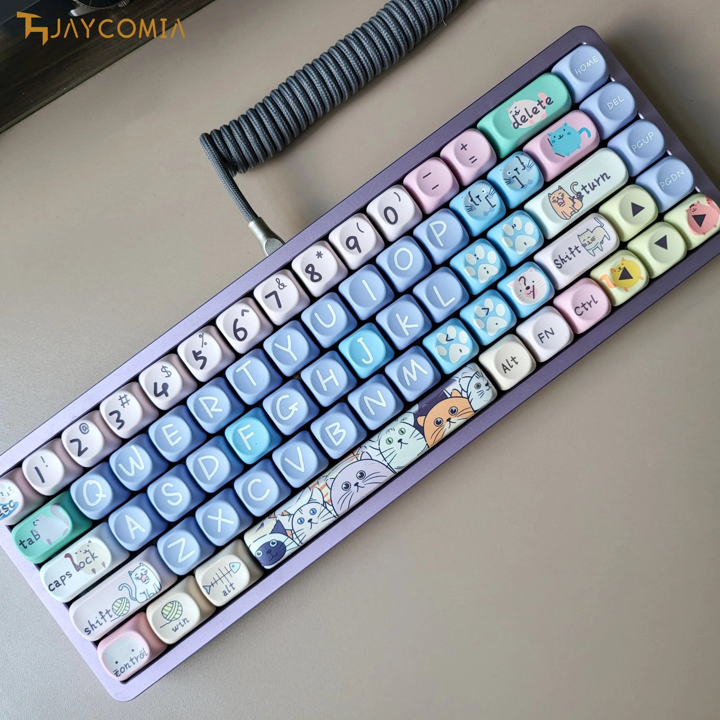 German Layout MOA PBT Keycap Set — Cat Theme | Dye-Sub ISO Compatible