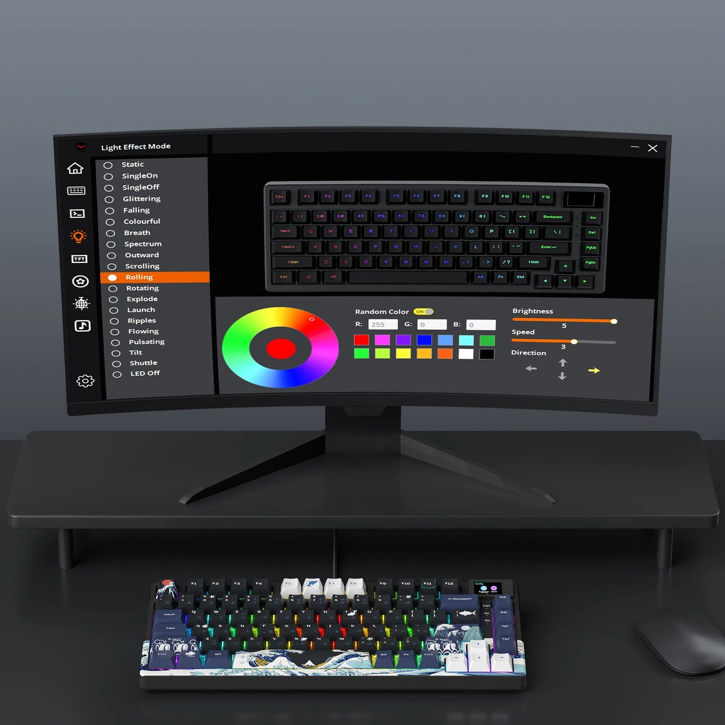 The Horizon-75 OLED Gasket-Mounted Mechanical Keyboard
