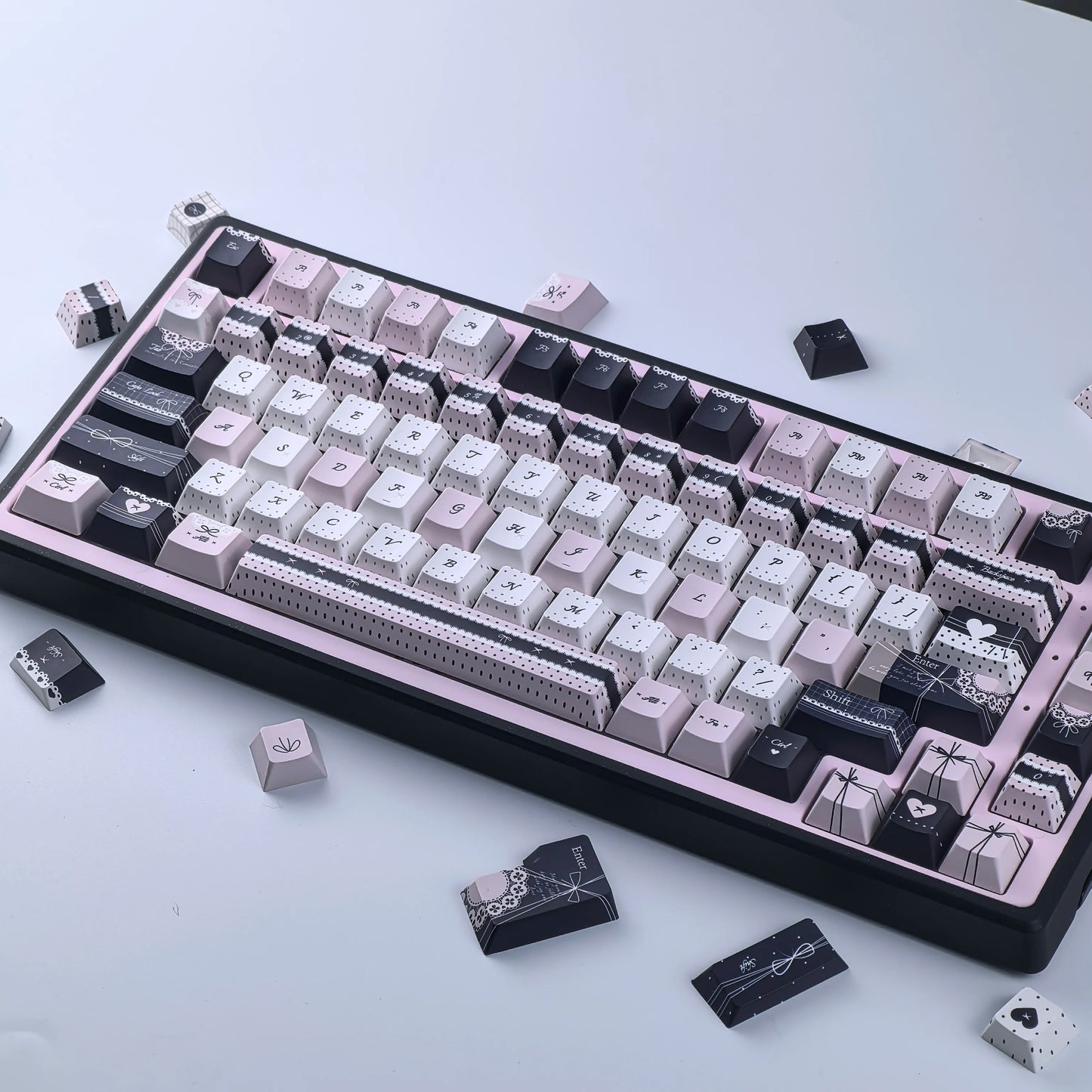 Soft Pastel MOA PBT Keycap Set — 130 Keys | ANSI & ISO Compatible