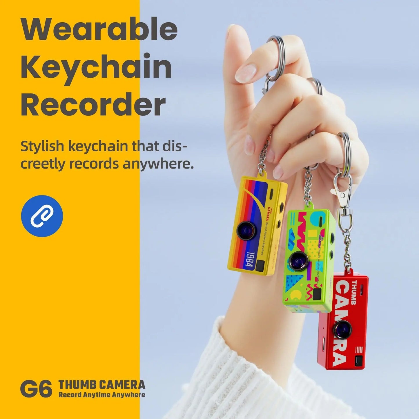 Retro 1984 Pocket Thumb Camera Starter Kit (Includes 64GB MicroSD Card)