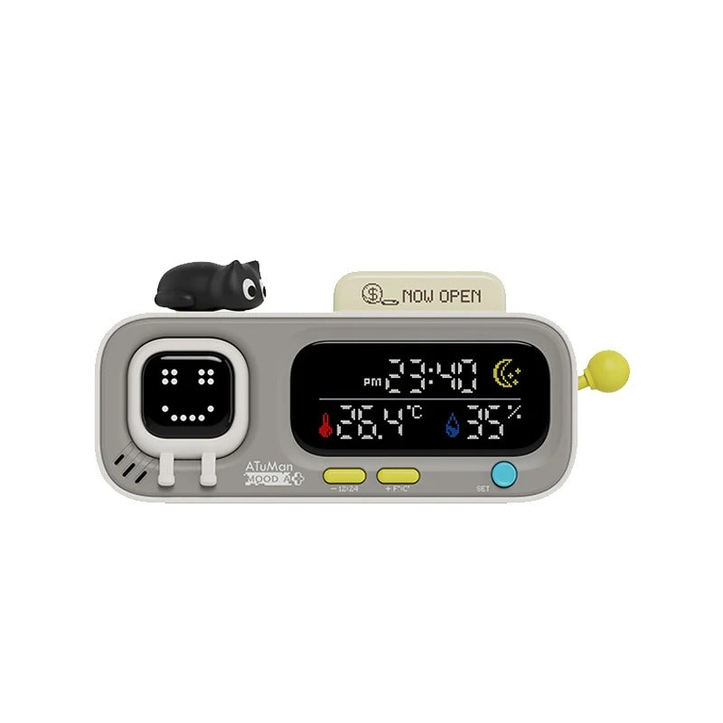 DUKA MOODA Desktop Smart Clock | Retro Pixel Art Temperature, Humidity & Digital Environment Monitor
