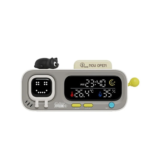 DUKA MOODA Desktop Smart Clock | Retro Pixel Art Temperature, Humidity & Digital Environment Monitor
