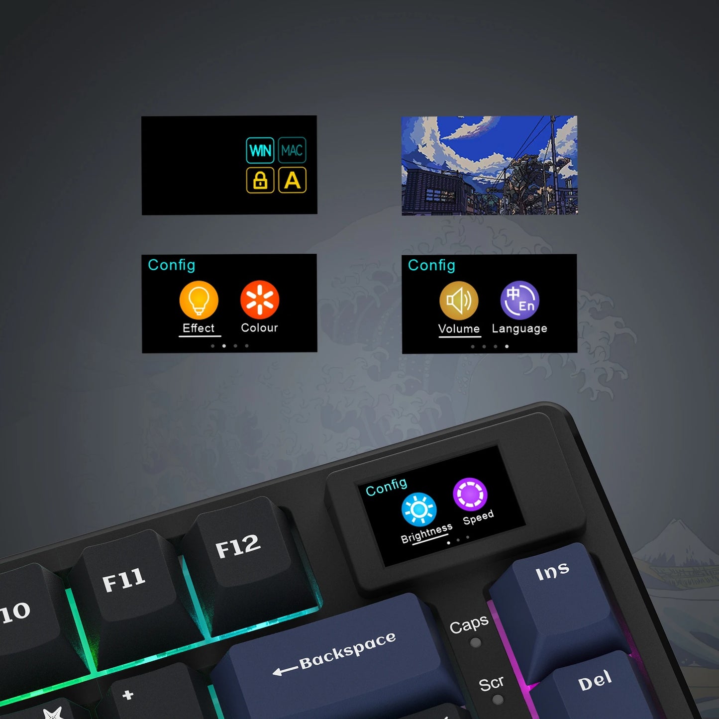 The Horizon-75 OLED Gasket-Mounted Mechanical Keyboard