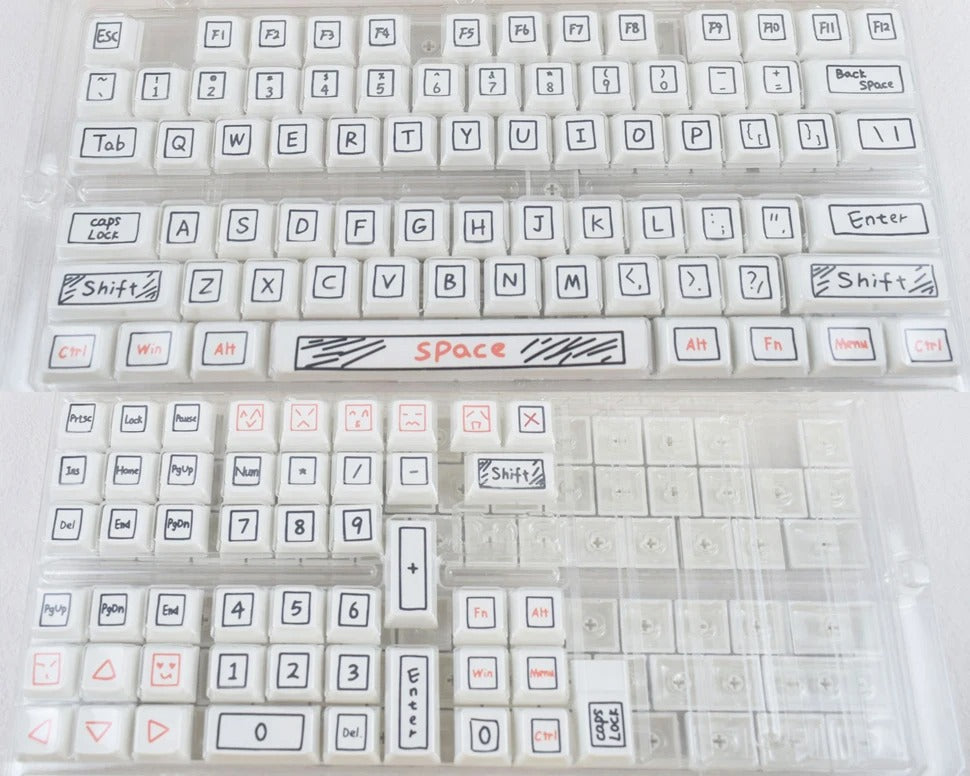 The Comic-Sketch Graffiti PBT Keycap Set (125 Keys)