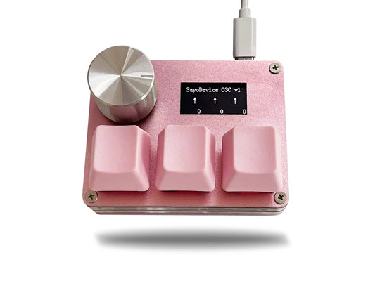 SayoDevice O3C Rapid Trigger Magnetic Keypad | 3-Key Hall Effect Macro Pad with IPS Screen & Control Knob
